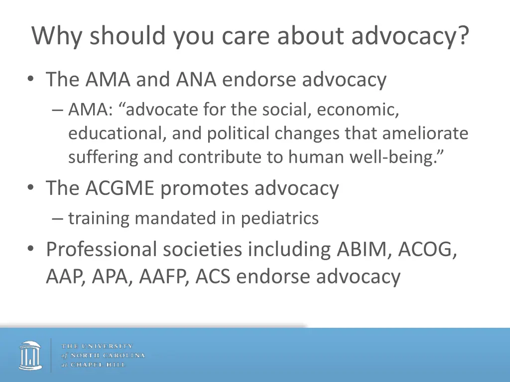 why should you care about advocacy