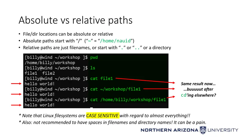 absolute vs relative paths