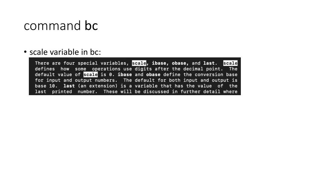 command bc 5