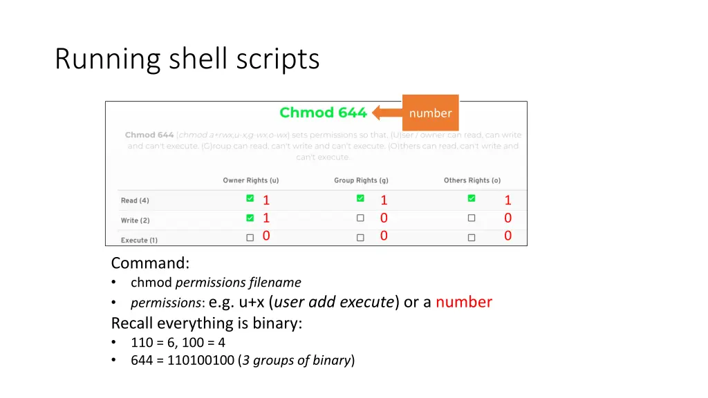 running shell scripts