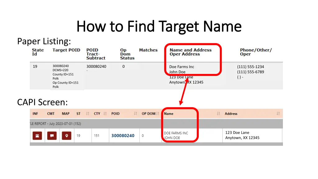 how to find target name how to find target name