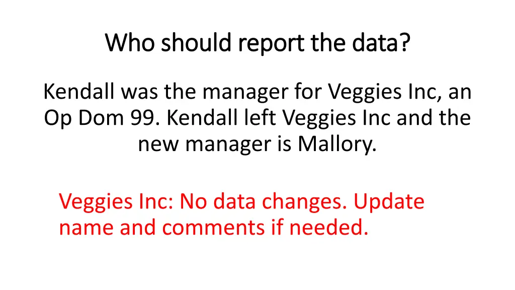 who should report the data who should report 12