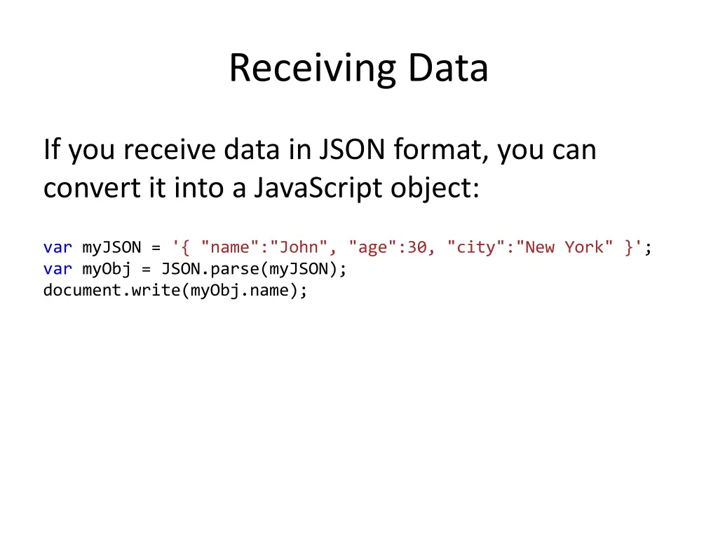 receiving data