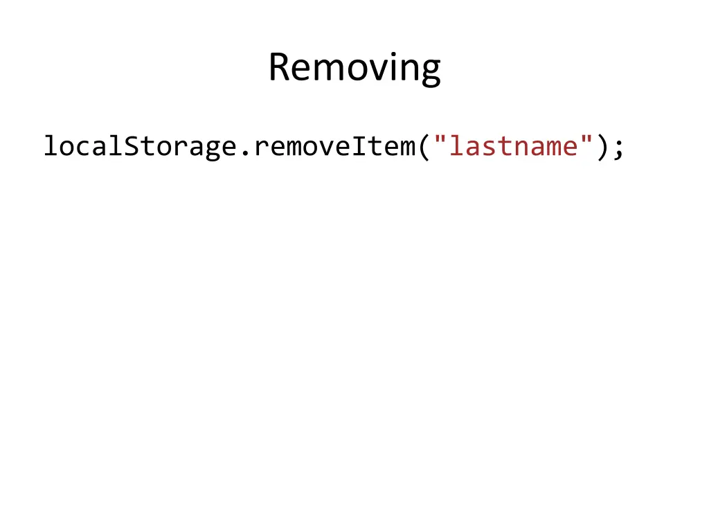 removing