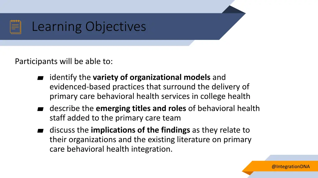 learning objectives
