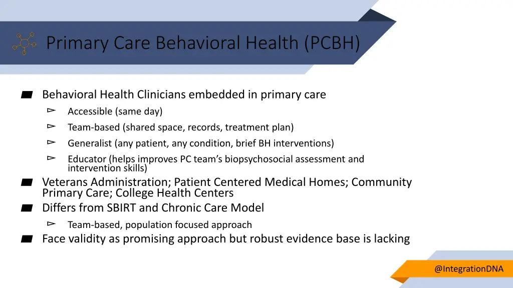primary care behavioral health pcbh