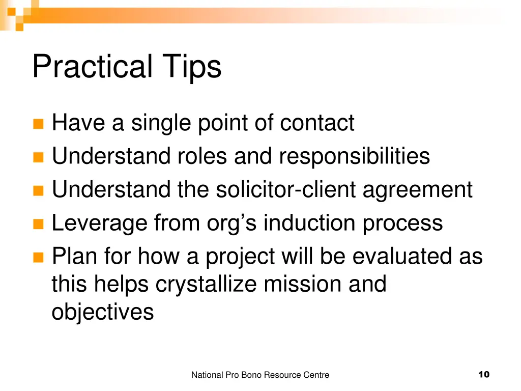 practical tips