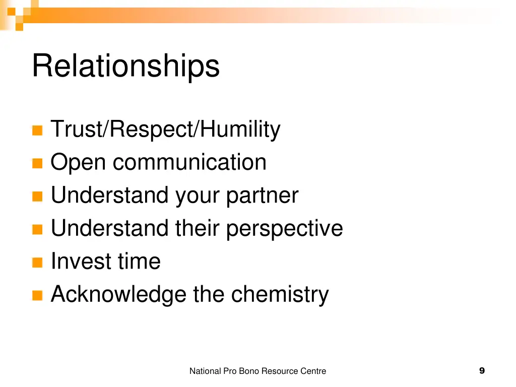 relationships