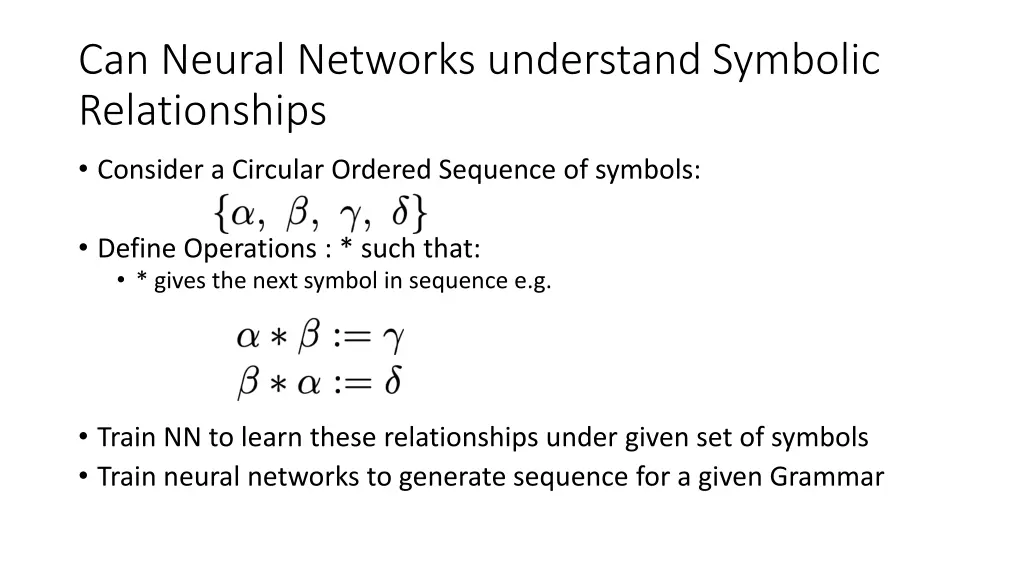 can neural networks understand symbolic