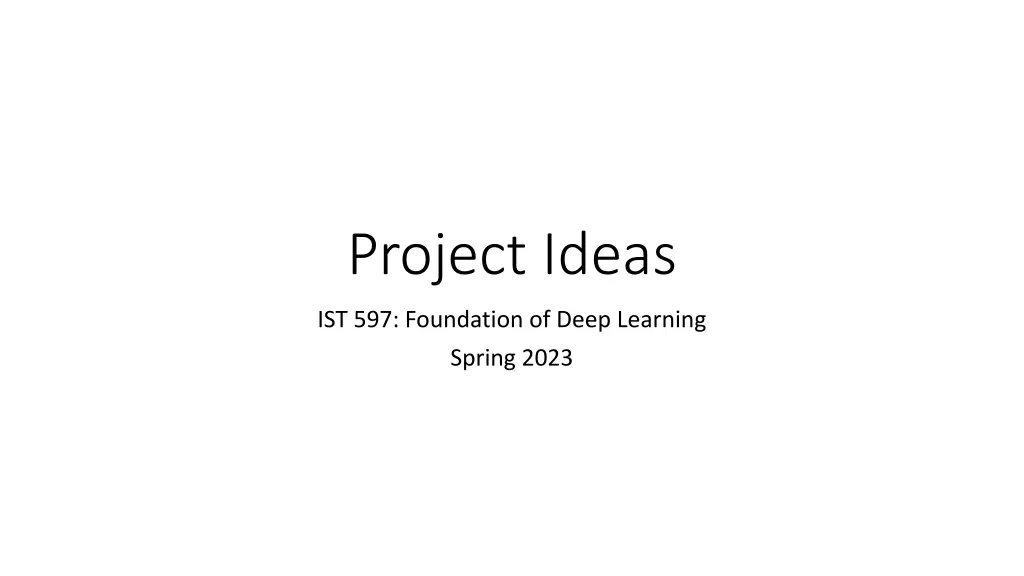 project ideas