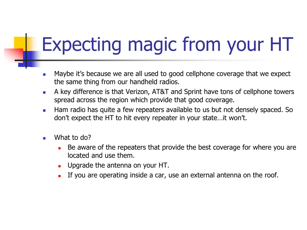 expecting magic from your ht 1