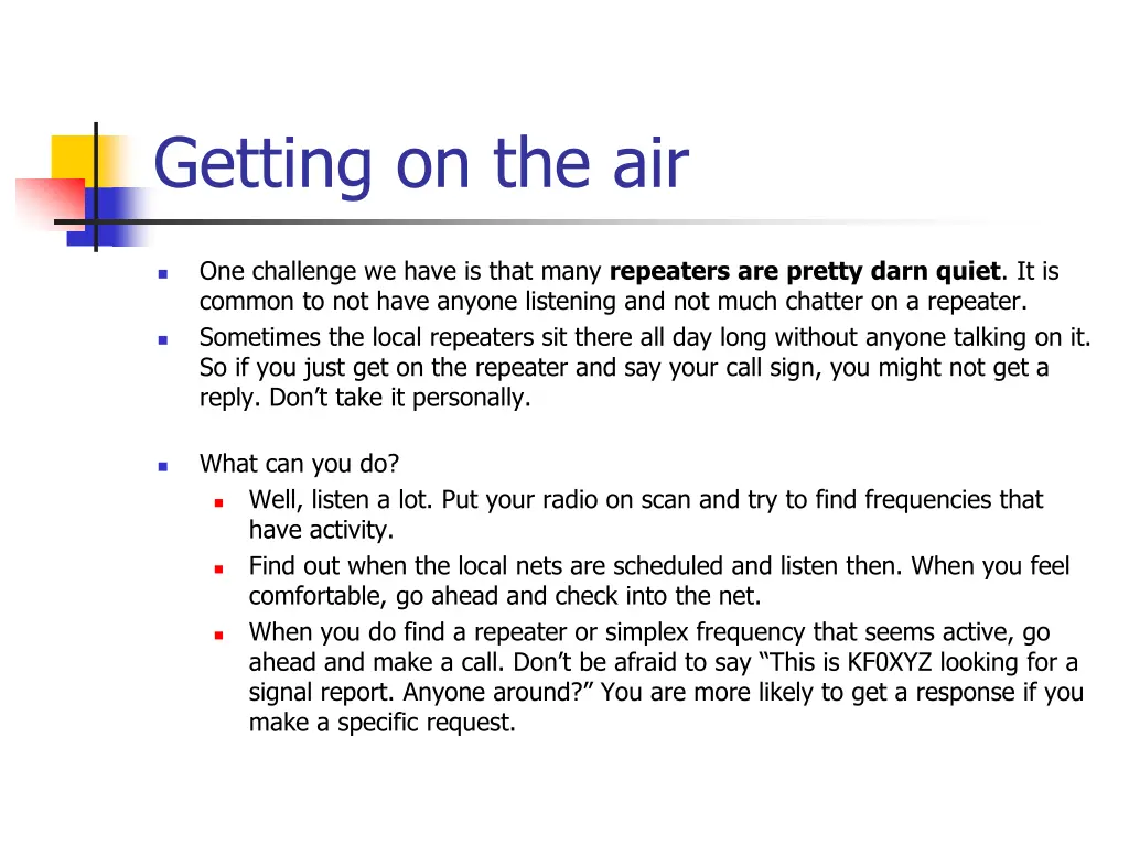 getting on the air 1