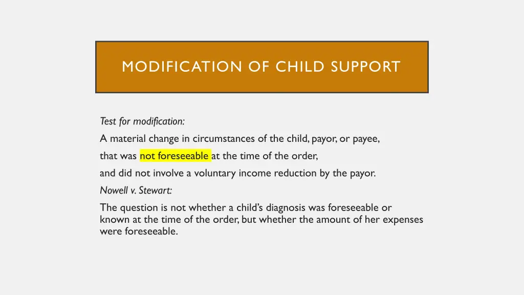 modification of child support