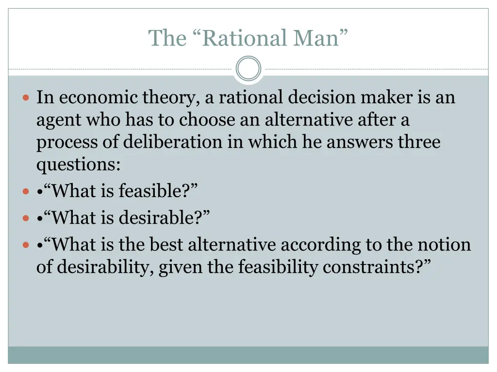 the rational man