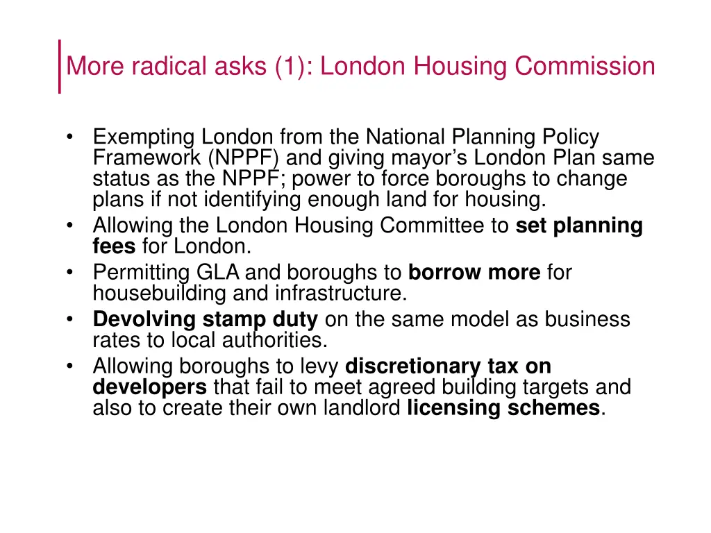 more radical asks 1 london housing commission