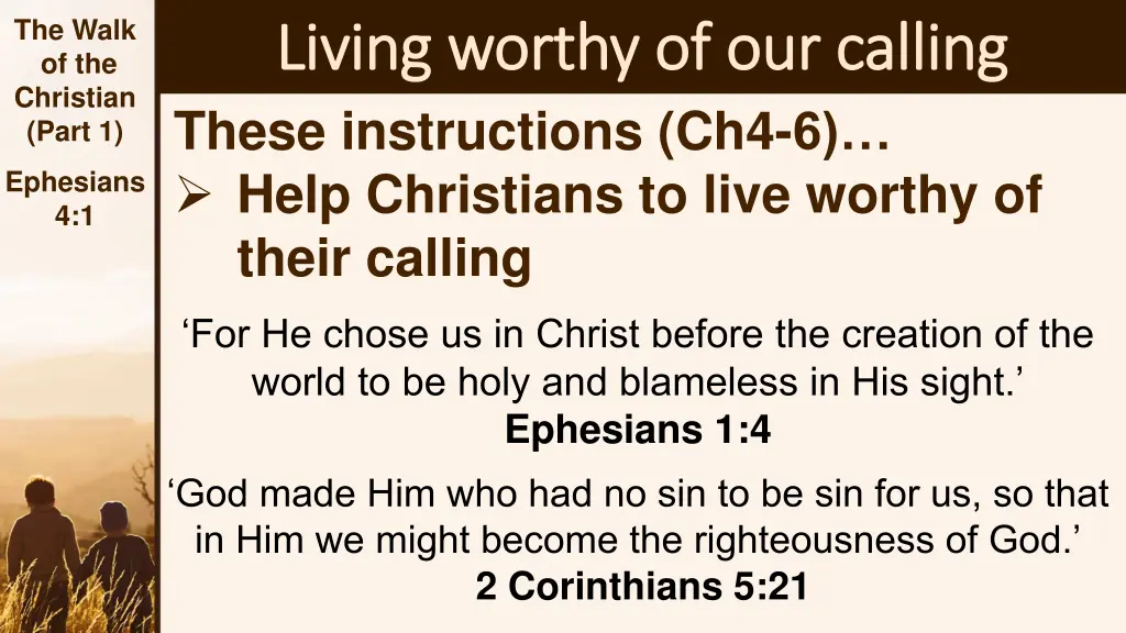 the walk of the christian part 1 2