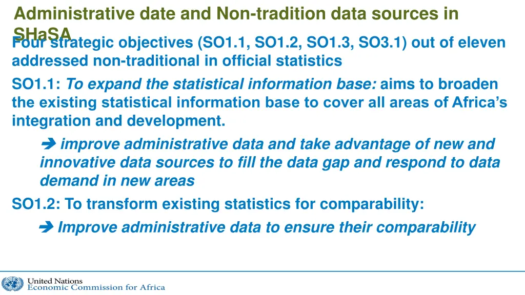 administrative date and non tradition data