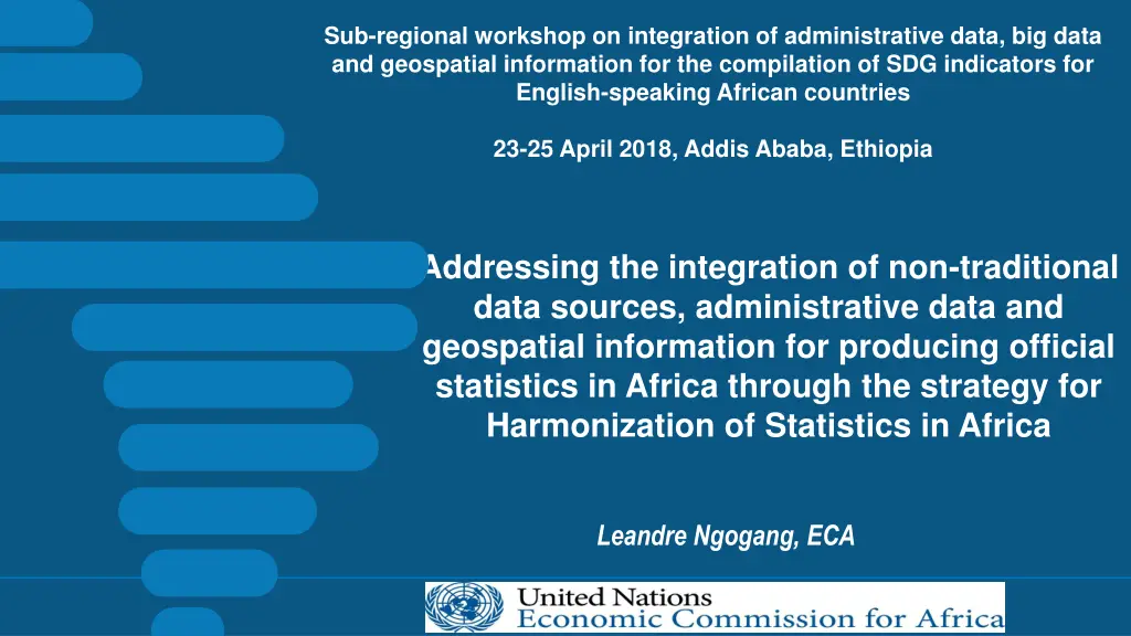 sub regional workshop on integration