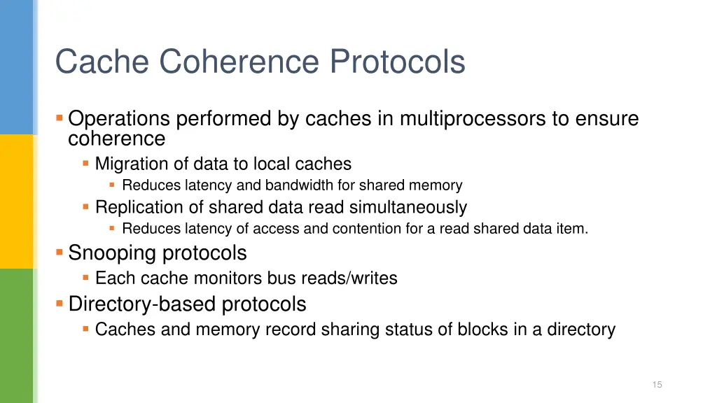 cache coherence protocols