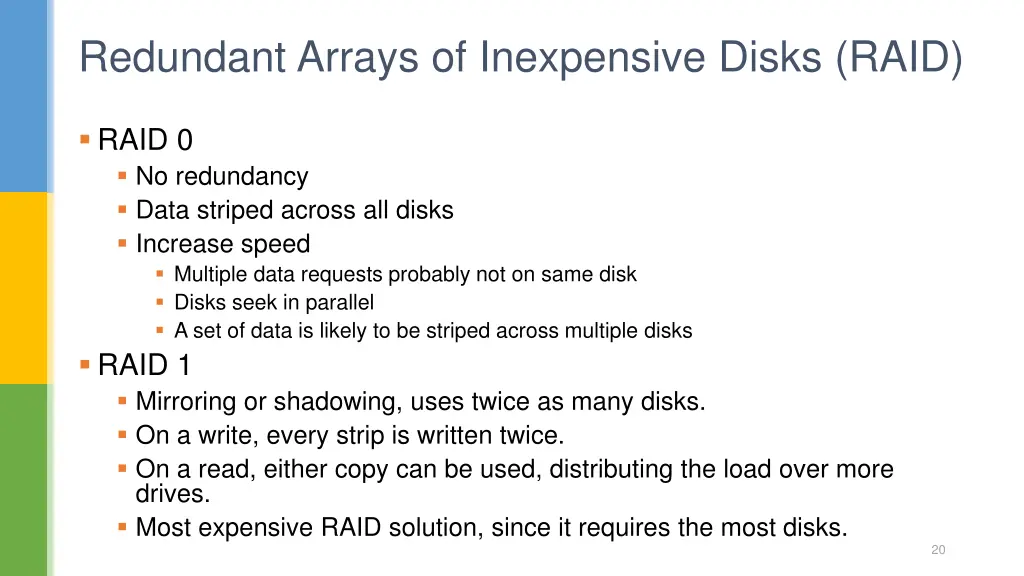 redundant arrays of inexpensive disks raid 2