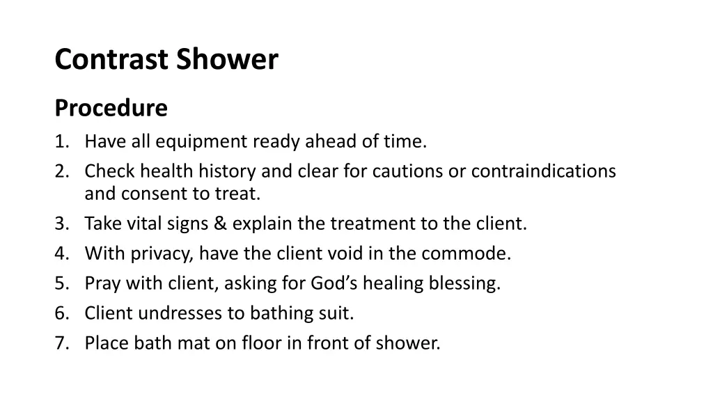 contrast shower 14