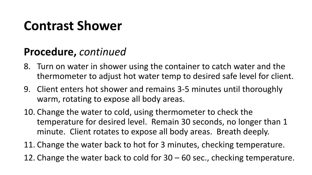 contrast shower 15