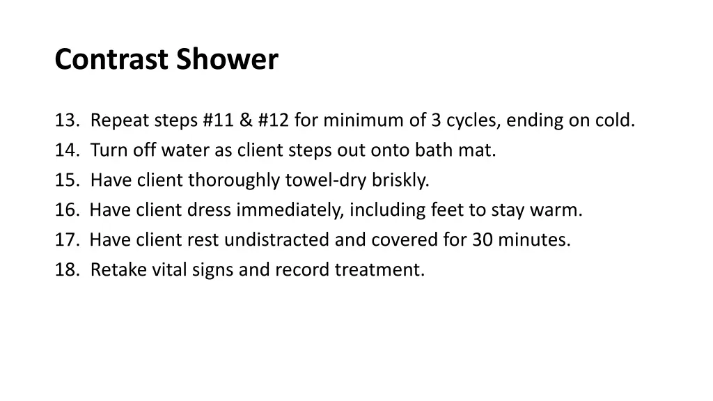 contrast shower 16