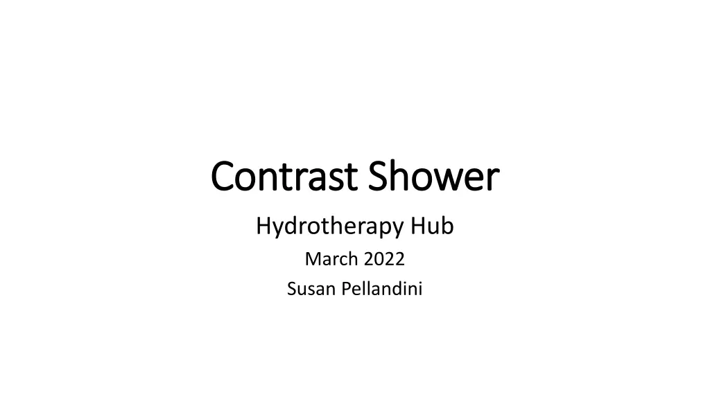 contrast shower contrast shower hydrotherapy
