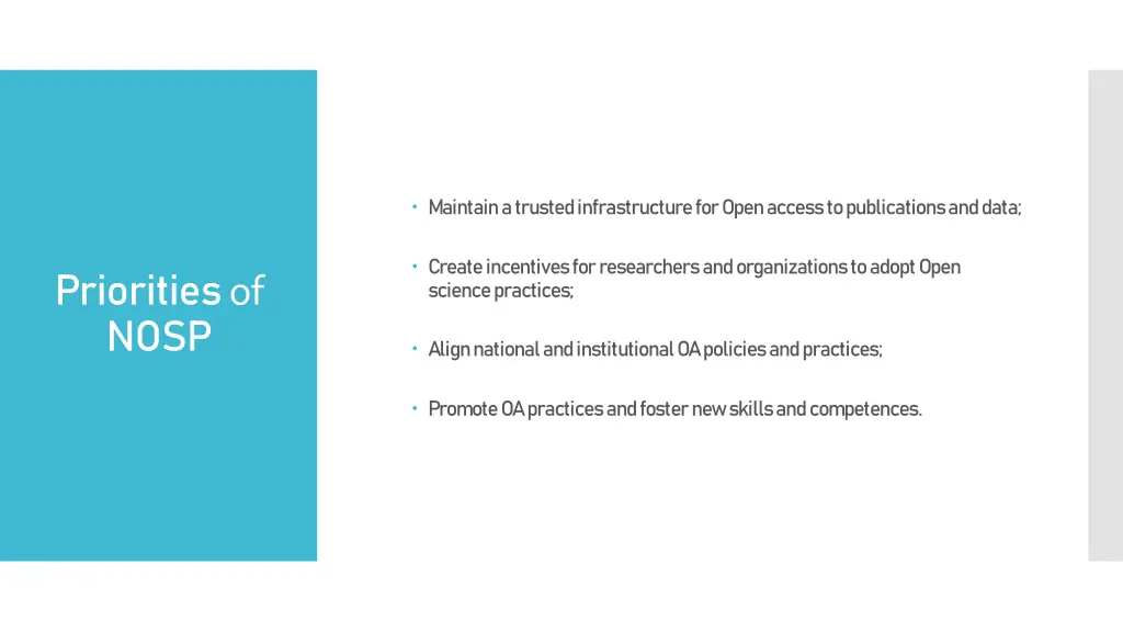 maintain a trusted infrastructure for open access
