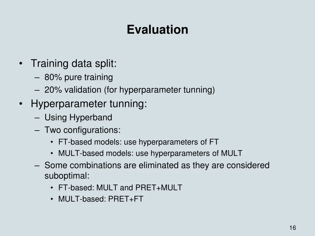 evaluation