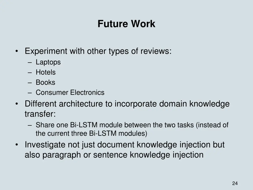 future work