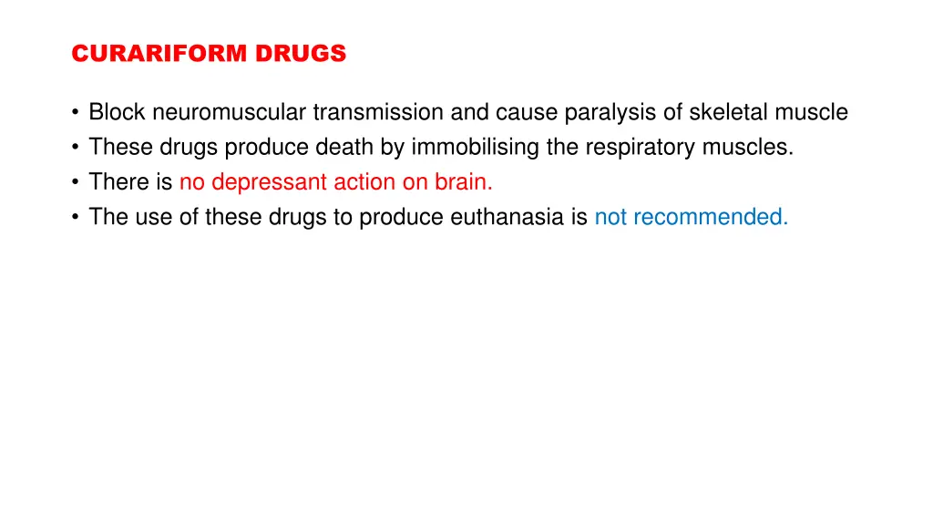 curariform drugs