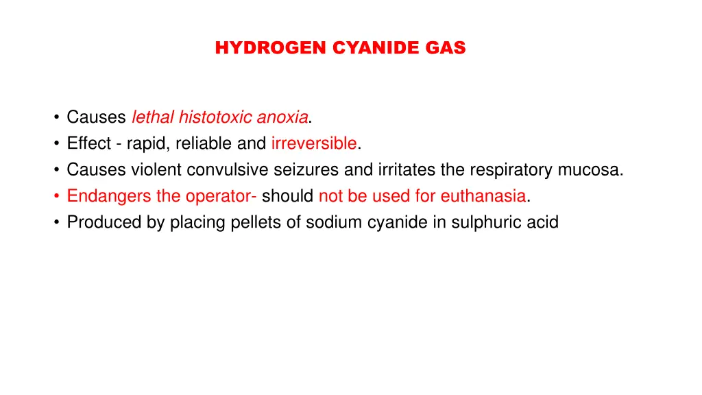 hydrogen cyanide gas