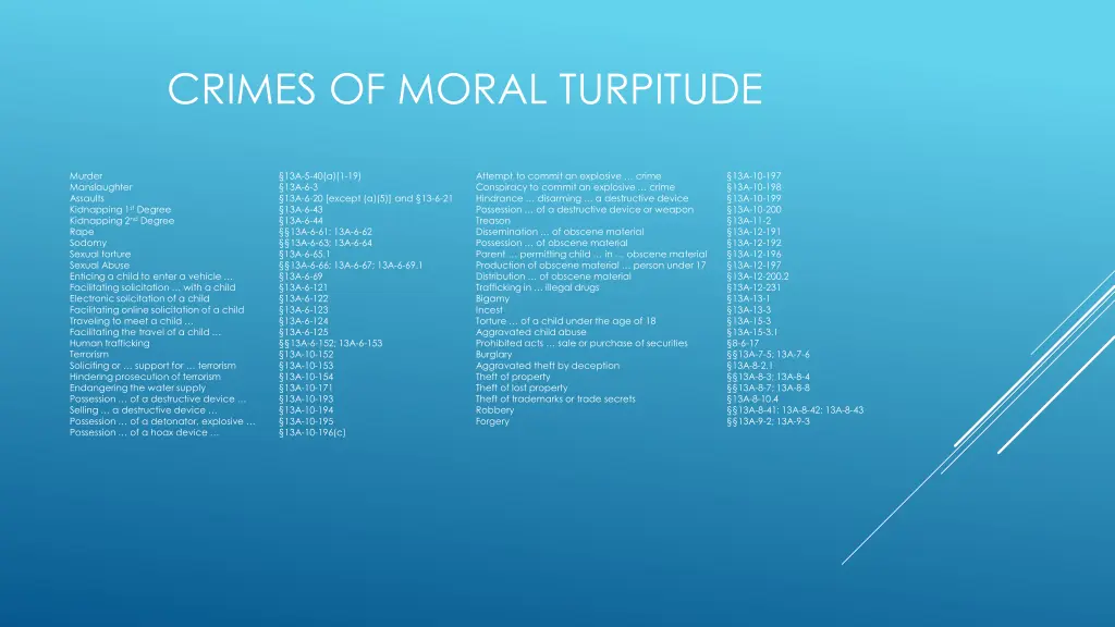 crimes of moral turpitude