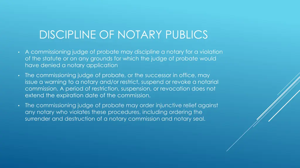 discipline of notary publics