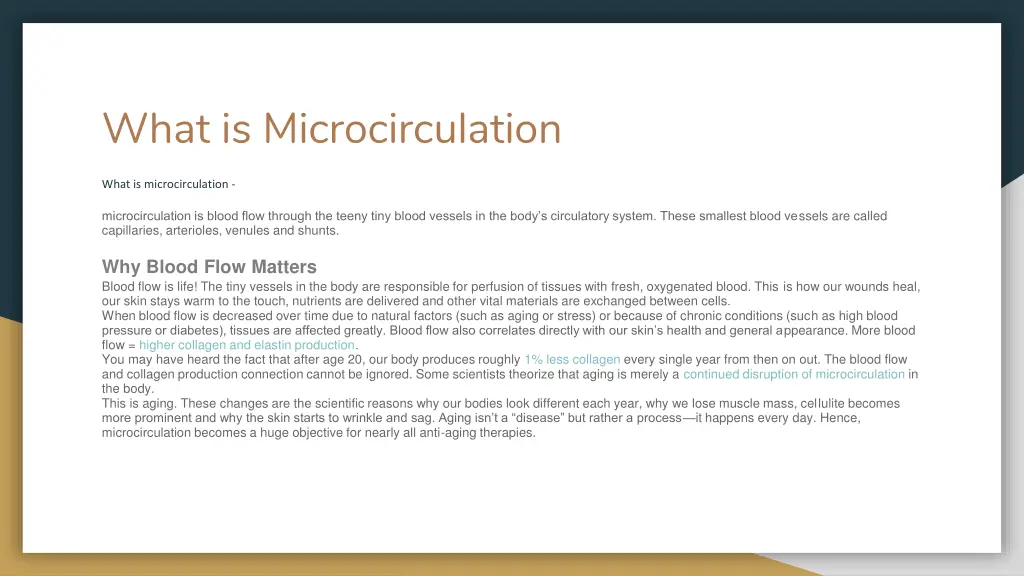 what is microcirculation