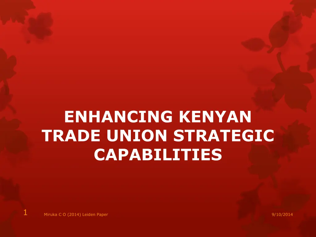 enhancing kenyan trade union strategic