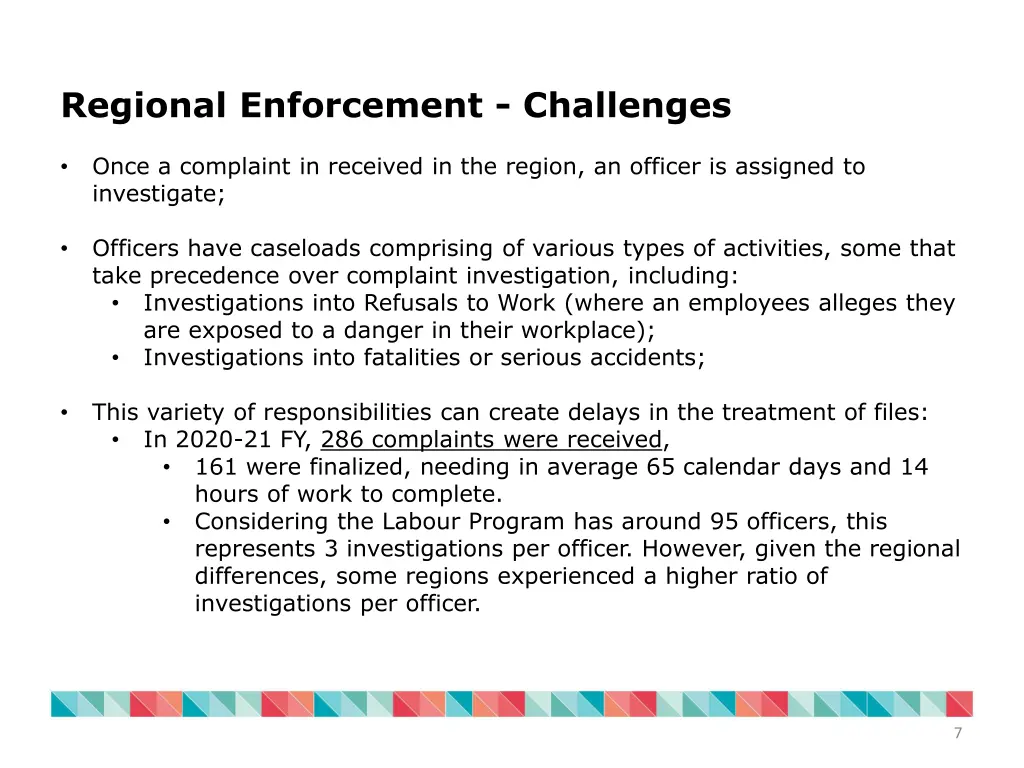 regional enforcement challenges