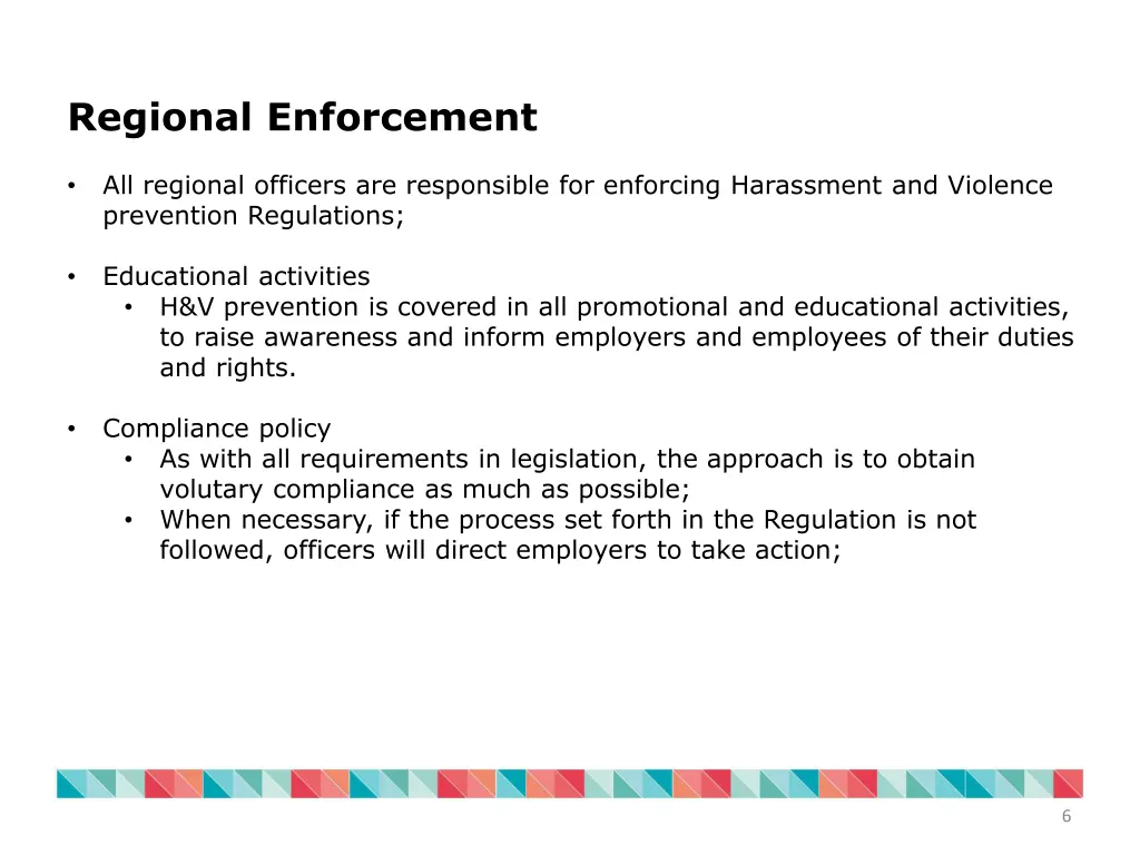 regional enforcement