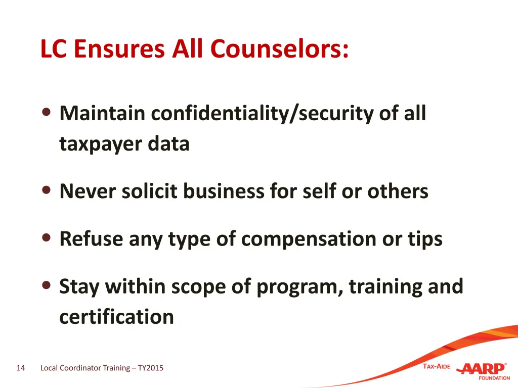 lc ensures all counselors