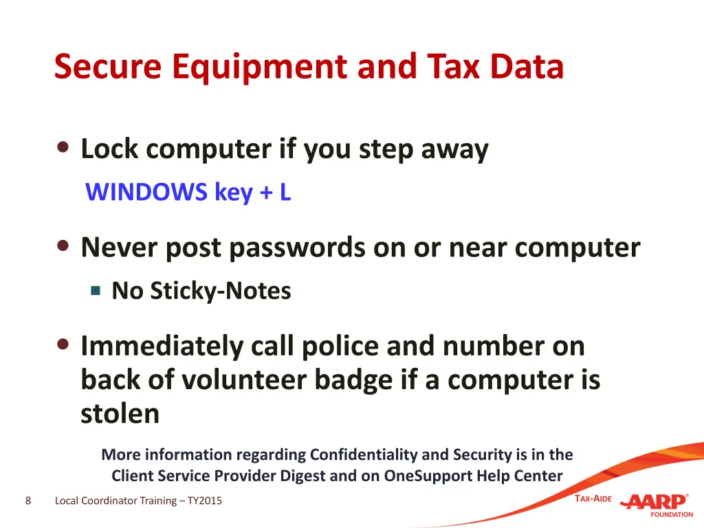 secure equipment and tax data 1