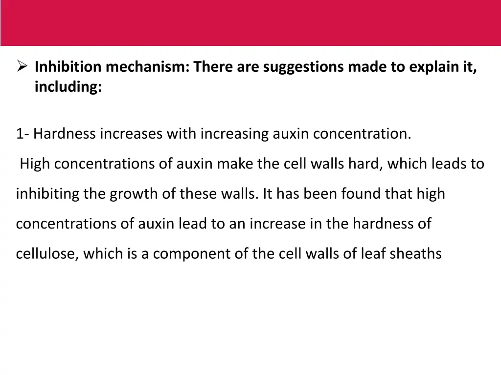 inhibition mechanism there are suggestions made