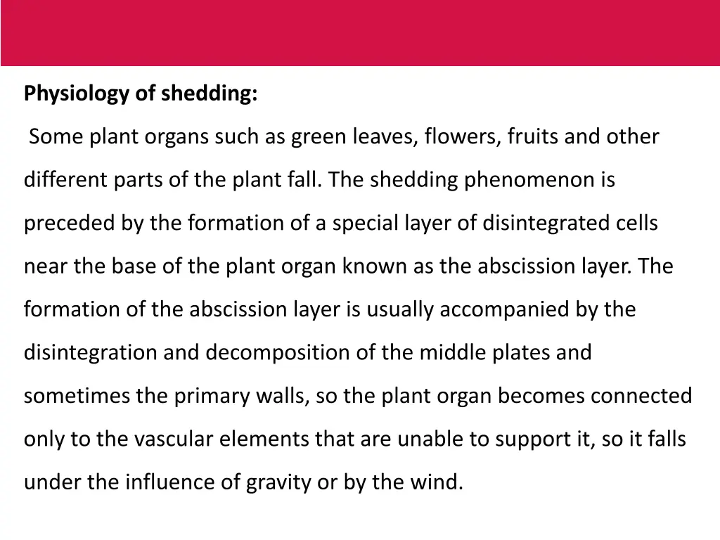 physiology of shedding
