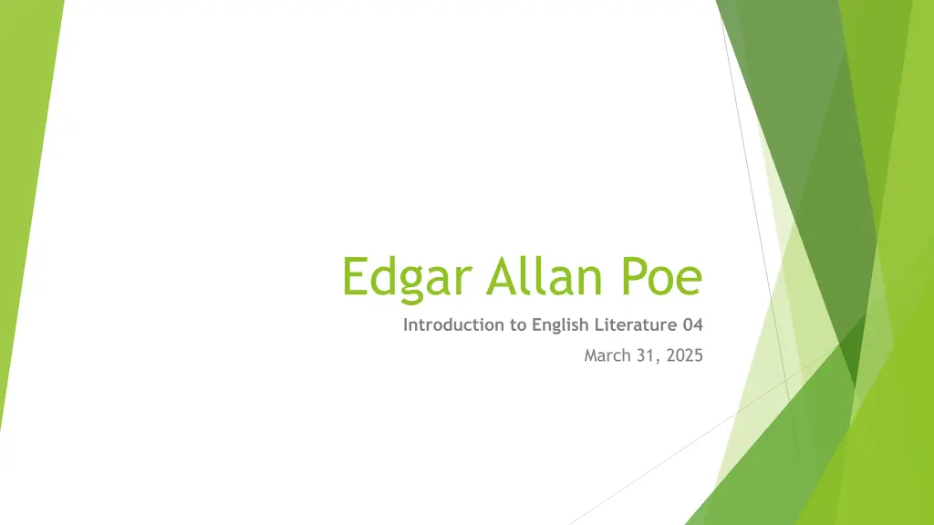 edgar allan poe introduction to english