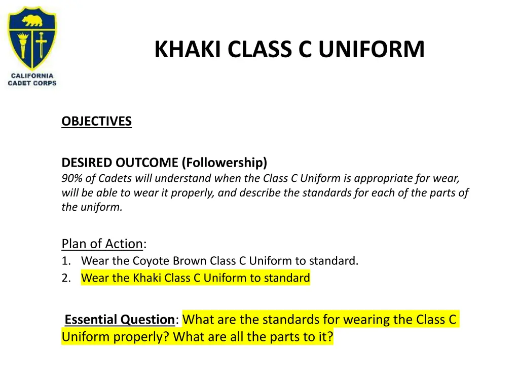 khaki class c uniform 1