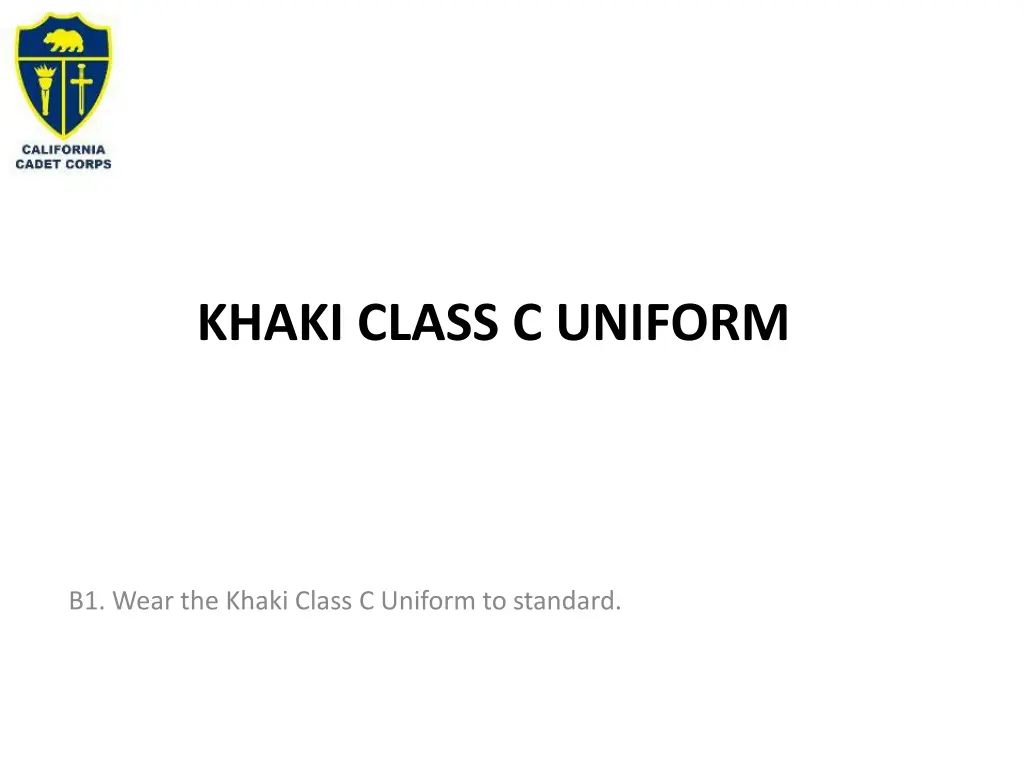 khaki class c uniform