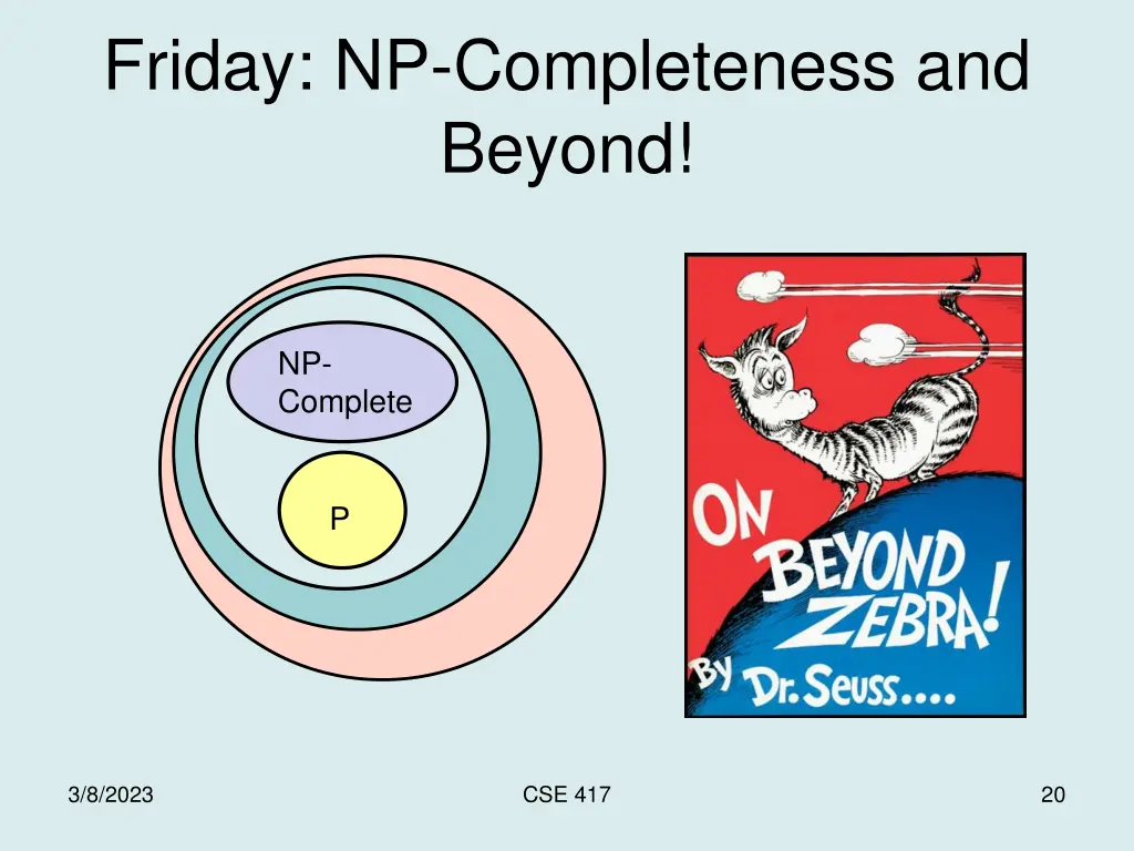 friday np completeness and beyond