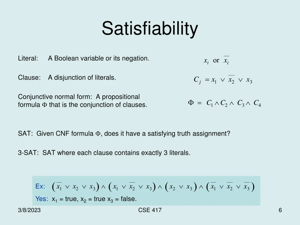 satisfiability