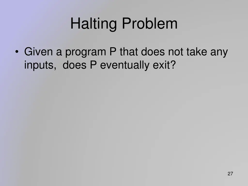 halting problem