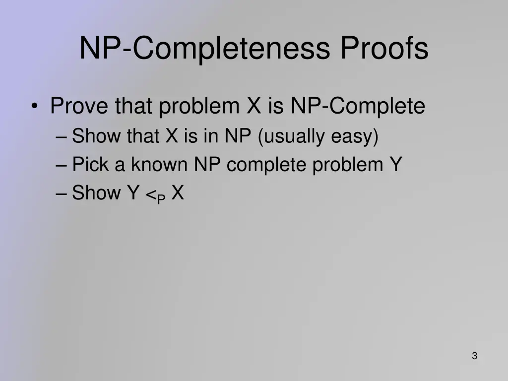 np completeness proofs